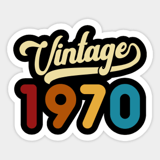 1970 Vintage Gift 50th Birthday Retro Style Sticker